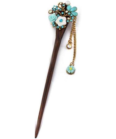 minkissy Vintage Hair Stick Vintage Hair Clips Wedding Hair Accessories Blue Hair Clip Prom Hair Pieces Hair Bun Stick Picks Hair Chopsticks Traditional Hair Stick Retro Hair Stick - Buy Online on GoSupps.com