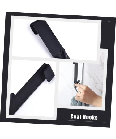 Generic 6 Pcs Bathroom Door Hook Checkered Dinner Plates Purse Hooks Key Chain Glass Door Stainless Steel 17.8X4CMx3pcs Blackx3pcs - Buy Online on GoSupps.com