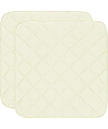 Ruiqas Waterproof Reusable Seat Cushion for Seniors | 2-Piece Washable Incontinence Stool Cushion (22x21) - Beige Sub-Pad Protection - Buy Online on GoSupps.com