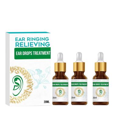 Yskmmr Ear Ringing Reliefearache Relief Tinnitus Relief for Ringing Ears Ear Oil for Earwax Removal 3PCS
