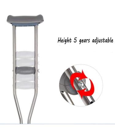 Crutches for Adults Underarm Underarm Crutches for Adjustable Crutches Stainless Steel Height Adjustable for Child Disabled People- A Pair for Adults and Teenager Great for Travel Lucky Star - Buy Online on GoSupps.com