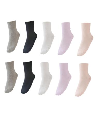 Healeved Elderly Diabetic Socks 5 Pairs Diabetic Care Socks Diabetic Socks for Men Ankle Diabetic Socks Non Skid Socks for Men Socks for Men Cotton Extra Wide Socks Diabetic Cotton Socks