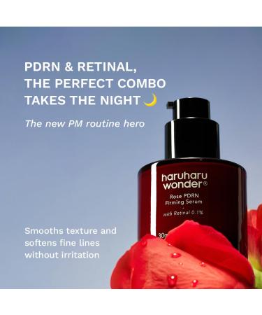 haruharu wonder Rose PDRN Firming Serum with Retinal 0.1% Boost Collagen Bulgarian Rose Minimize Fine lines & Wrinkles For Sensitive Skin Fragrance Free Korean Skincare Vegan 1.01 fl.oz - Buy Online on GoSupps.com