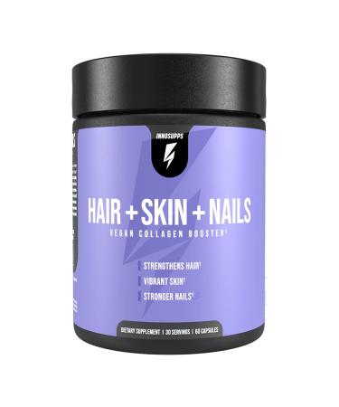 Inno Supps Hair Skin Nails Vegan Collagen Booster - 60 Capsules
