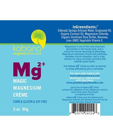 Organic Magic Magnesium Cream 9oz - Pain Management & Muscle Relaxation - Fragrance-Free Formula - 3x3oz Tubes - Buy Online on GoSupps.com