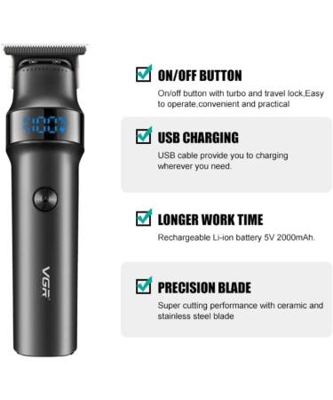 Professional Rechargeable Hair Clippers for Men - Digital Display Electric Trimmer | Best Barber Hair Cutting Tools - Buy Online on GoSupps.com