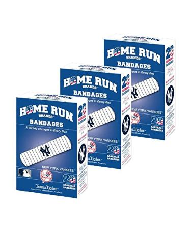 Set of 3 Boxes (60 Total Bandages) Home Run Brands Yankee Bandages Yankees