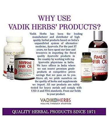 Vadik Herbs Bhringraj Hair Oil (8 oz) - Herbal Hair Growth & Conditioning Oil for Hair Loss, Balding, Thinning, Beard Growth, Scalp Treatment - Buy Online on GoSupps.com