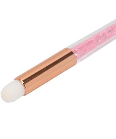 5pcs Glitter Crystal Lip & Eye Shadow Brush Set - Soft Portable Brushes for Lip Smudge & Under Eye Concealer Makeup - Travel Essentials - Buy Online on GoSupps.com