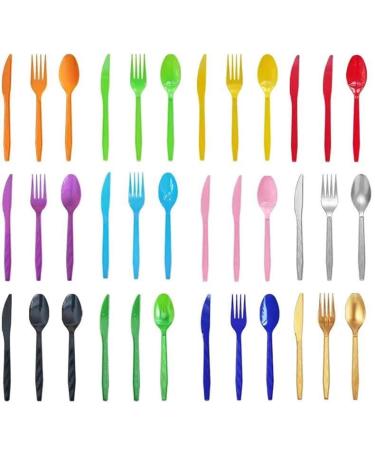 Disposable Forks Spoons Forks Thickened Plastic Petit Fours Desserts ice Cream Spoons Fruit Salad Forks Printed road spoon Black