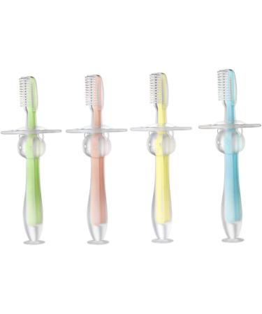 Partykindom Silicone Toothbrush Set for Toddlers - 12 Pack Infant Training Brushes for Gentle Teeth Cleaning - Buy Online on GoSupps.com
