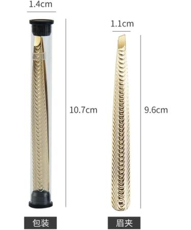 Obahdirry Eyebrow Tools Stainless Steel Plucking Eyebrows Tweezers Tweezer Oblique Brow Clip Eyebrow Shaping Pliers Gold - Buy Online on GoSupps.com