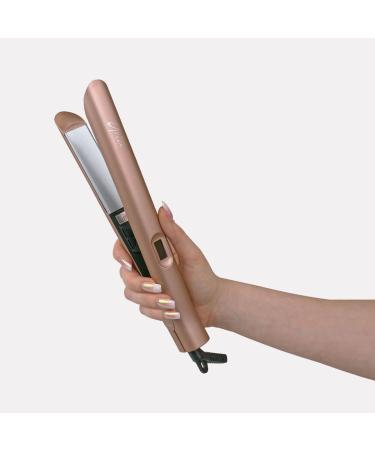 Aria Beauty XO Pro 1 Rose Gold Flat Iron - Infrared Titanium Tourmaline Plates Heats Up to 450F Dual Voltage | Shop Internationally - Buy Online on GoSupps.com