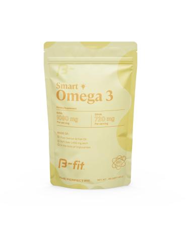 B-FIT Omega 3 Fish Oil - 180 Odorless Softgels from Norwegian Salmon - Heart, Brain & Joint Support- 1800 mg with 1080 mg EPA & 720 mg DHA - 60-Day Supply