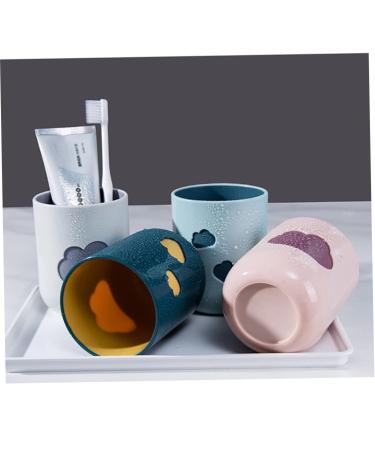 Eco-Friendly Unbreakable Bathroom Tumbler Cup - Sweet Cloud Pattern Toothbrush Organizer | Perfect Gift - Buy Online on GoSupps.com