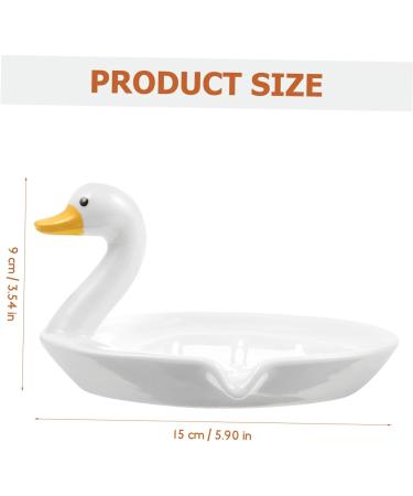 Ciieeo Ceramic Swan Soap Dish Decorative Soap Dish Sink Cute Stand Portable Duck Soap Dish Shower Bathroom Soap Holder Animal Travel Soap Case Ceramic Soap Holder Bracket White Ceramics White 15X10.5X9CM - Buy Online on GoSupps.com