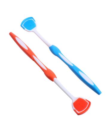 Minkissy 2st tongue cleaning brush tongue scraper tongue tongue tongue tongue tongue tongue scraper dialect for adults clothes tongue cleaner tongue brush steel detergent tool metal 19.5x3x0.6cm