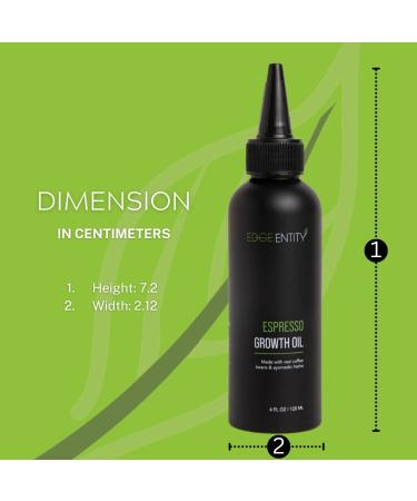 Edge Entity Espresso Hair Growth Oil | Vit C, Avocado Oil, & Coffee Blend for Thinning Hair | Treats Dry Scalp | Ideal for Kinky, Curly, Coily 4A, 4B, 4C Hair Types - Buy Online on GoSupps.com