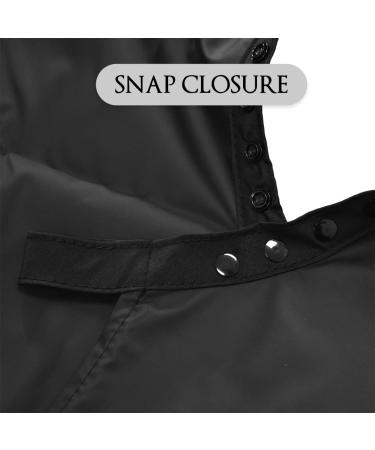 Betty Dain Signature Cosmix Coloring/Styling Cape 54x60 Inch - Chemical-Proof, Lightweight Fabric, Snap Closure - Black - Buy Online on GoSupps.com