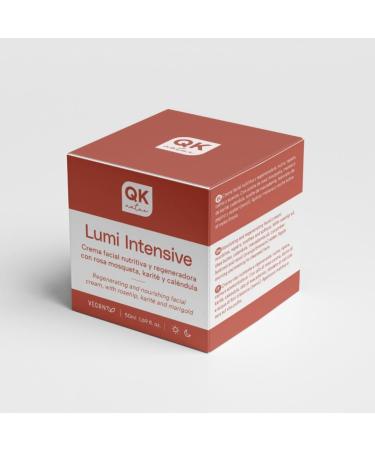  QKnatur Lumi Intensive - Nourishing and Regenerating Face Cream - With rosehip hydrosol shea butter calendula and cucumber - For dry and sensitive skin - 50 ml - Buy Online on GoSupps.com