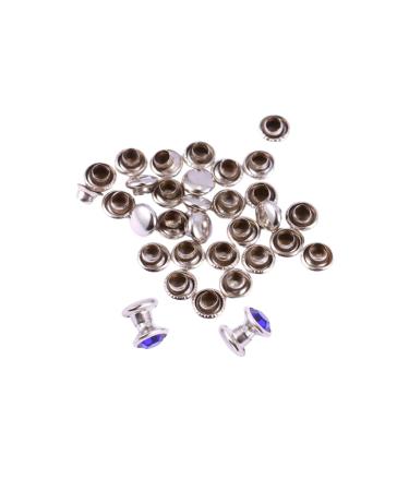 TEHAUX 100 Pcs Clothing Making Decorations Pearl Shoe Clips Sew on Rhinestones Bulk Leather Rivets and Snaps Leather Rivets Studs Garment Rivet Button Stud Rivets Clothes Earrings Metal