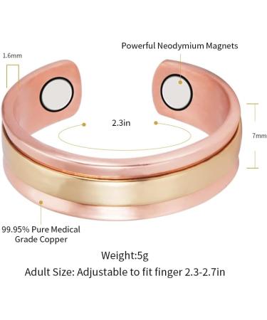 EnerMagiX Pure Copper Magnetic Ring for Women | Birthday Gift for Mom, Wife, Daughter | Women's Day Gift | CPR-0948S - Buy Online on GoSupps.com
