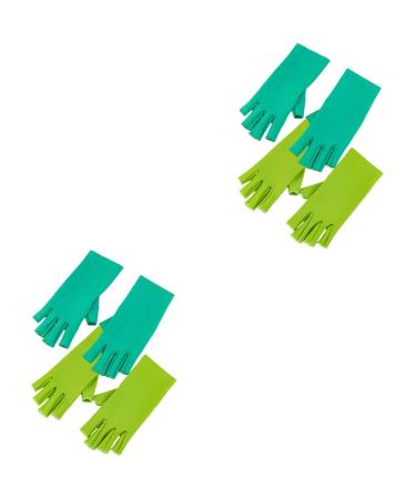 FOMIYES 4 Pairs Mitts Reusable Sewing Gloves Finger Glove Fingerless Quilting Gloves Nail Art Tool Half Fingers Gloves Sewing Hand Covers Craft Sewing Supplies Work Spandex Elastic