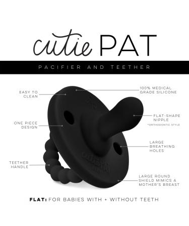 Ryan & Rose Cutie PAT Pacifier Teether (Flat  Black) Flat Black - Buy Online on GoSupps.com