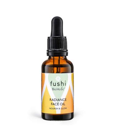 Fushi Biovedic Radiance Face Oil 30ml | Fresh Pressed | Ayurvedic Herb Manjisthta Kalahari Melon Seed & Raspberry Seed | Best for Dull Skin Fine Lines & Dry Skin Relief | Manufactured in The UK
