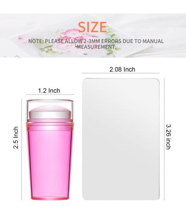 5 Pcs Color French Tip Nail Art Stamper Kit with Scrapers | Large Silicone Stampers for DIY Nail Art | Replaceable Heads | Soft Jelly Clear Stamp | Nail Stamping Tools - Buy Online on GoSupps.com