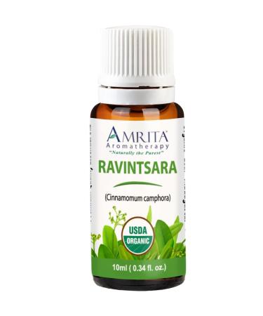 Ravintsara (Cinnamomum camphora) Essential Oil 100% Pure Undiluted Cinnamomum Camphora Premium Aromatherapy Oil Tested and Verified USDA Organic 10ml Camphor 0.34 Fl Oz (Pack of 1)