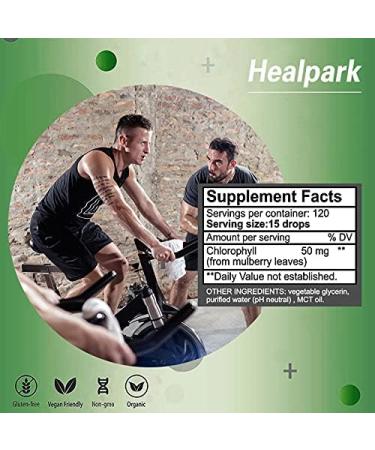 Chlorophyll Liquid Drops - Natural Energy Booster & Immune Support - Internal Deodorant & Detox - Fast Absorption - Vegan & Non-GMO - 120 Servings - 6000MG - Buy Online on GoSupps.com