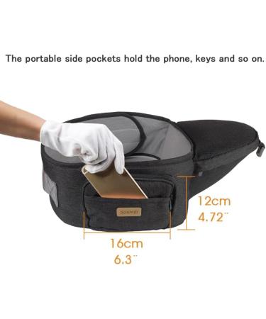 SONMEI Ergonomic Baby Carrier with Hip Seat | 360 Positions | Soft & Breathable | for Newborns & Toddlers | Dark Grey - Buy Online on GoSupps.com