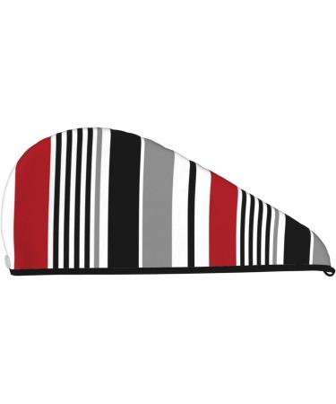 Microfiber Hair Drying Cap | Retro Stripe Absorbent Towel Wrap for Curly & Thick Hair - Quick Drying & Soft - Buy Online on GoSupps.com
