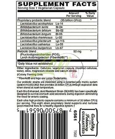 35 Billion Probiotic CFU with 8 Strains 30-Vegcaps - Sustained Release Technology Resist Stomach Acid Shelf Stable - Support for Healthy Digestion & Intestinal Ecology Favorable Intestinal Flora - Buy Online on GoSupps.com