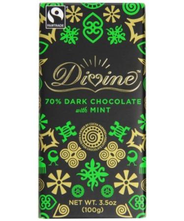 DIVINE CHOCOLATE FAIR TRADE Dark Chocolate with Mint 90g