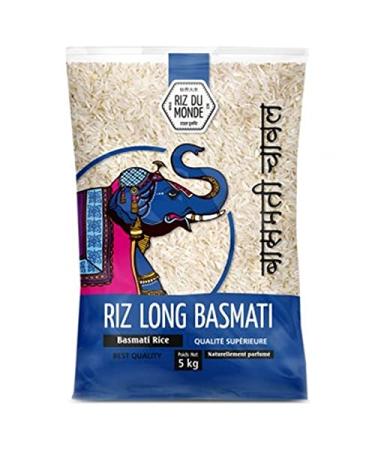 Riz du Monde Riz du Monde Long Basmati Rice Superior Quality 5 kg (Pack of