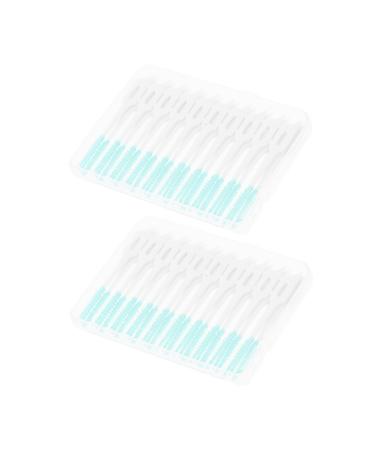 Sewoart 80st interdental brush dental floss for dentes Personal tools for oral care professional tools tooth gap cleaner chooses portable TPE care brushes 1 piece (1 Pack) green