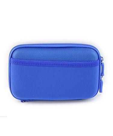 Small Protective Hard Shell Diabetic Travel Case Testing Kit Organizer for Glucose Meter Blue