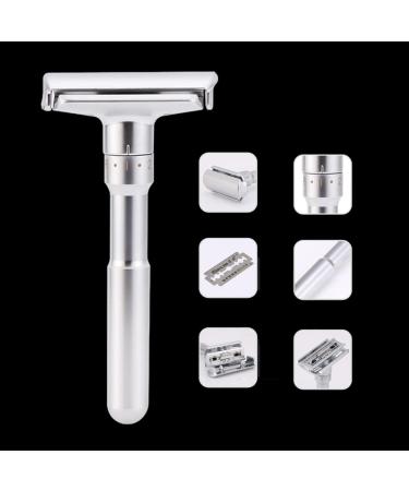 Adjustable Safety Razor Zinc Alloy Classic - Perfect Shave with 5 Blades for Men & Women | International Shipping Available - Buy Online on GoSupps.com