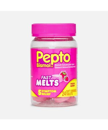 Pepto Bismol Pepto Bismol Fast Melts Soft Chewable Tablets 24 Count