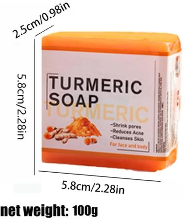  HADAVAKA Turmeric Soap For Skin Lightening Smooth And Gentle Turmeric Bath Soap For Men And Women 100g Ginger Soap Moisturizing And Deep Cleansing (2PCS) - Buy Online on GoSupps.com