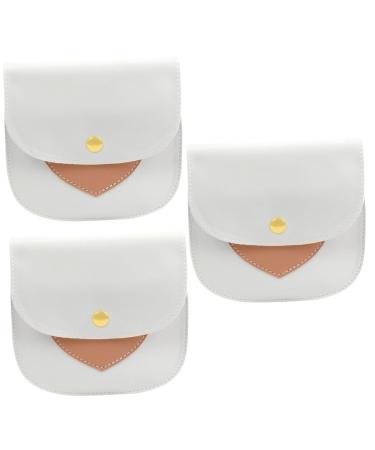 Healifty Period Bag 3pcs Napkin Storage Bag Leather Bracers Mini Coin Pouch Mini Coin Purse Period Pads Menstruation Bag Reusable Pads Menstrual Portable Holder Button As Shown 1x3pcs 14x13.5cmx3pcs