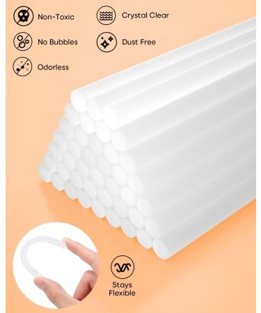 SHALL 0.43 x 8 Hot Glue Sticks 70-Pack - All-Temp Clear Hot Melt Glue for DIY Art and Craft Projects - Buy Online on GoSupps.com