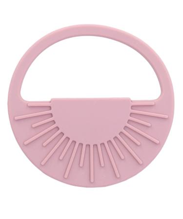 Baby-silicone bite ring toys food-safe silicone bite ring toys for infants semicircular sun easy to keep infant-baking bite ring (lavender red)