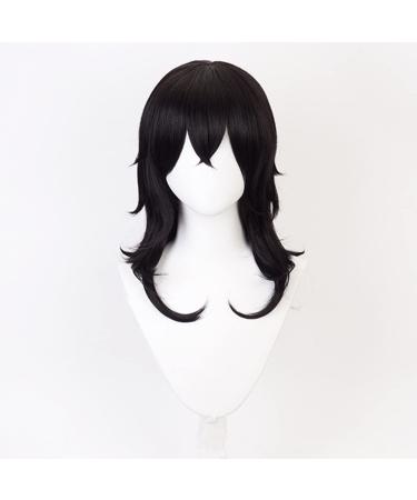 Lwiuentx MHA Cosplay Aizawa Shouta Long Wavy Black Wig + Free Wig Cap | International Shipping Available - Buy Online on GoSupps.com