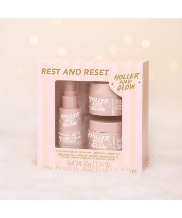 Holler And Glow Rest And Reset Cleansing Balm Facial Mist And Moisturizer Set Hydrating Face Spray Cleanser & Makeup Remover Nourishing Stocking Stuffer For Teen Girls 3 Piece Valentine's Gift - Buy Online on GoSupps.com