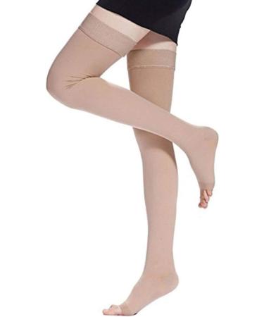 PEDIMEND Thigh High Compression Stockings For Varicose Veins (1PAIR - 2PCS) | Compression Stockings | Effective Relief From Tightness & Muscle Soreness | Promote Venous Blood Flow | For Men & Women BEIGE - Buy Online on GoSupps.com