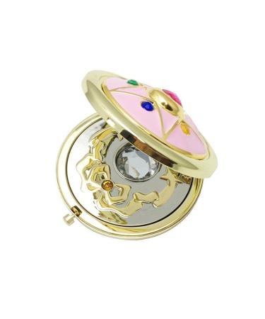 Kuashidai Anime Makeup Mirror Portable Crystal Star Cosmetic Mirror Folding Mirror Double Mirror Gift Makeup Compact Mirror