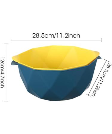 Vegetable Washing | 2 in 1 Colanders for Food Fruit and Vegetables - Washing Fruit and Vegetables Food Quality Drain Filter 2 in 1 Colander Fulenyi - Buy Online on GoSupps.com